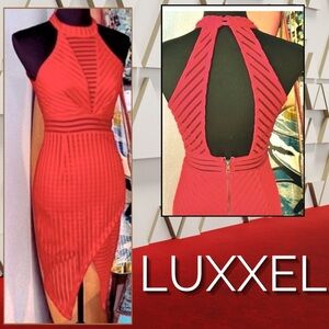 NWT, Luxxel, Stunning Vibrant,Rich Red Cocktail Dress, Small